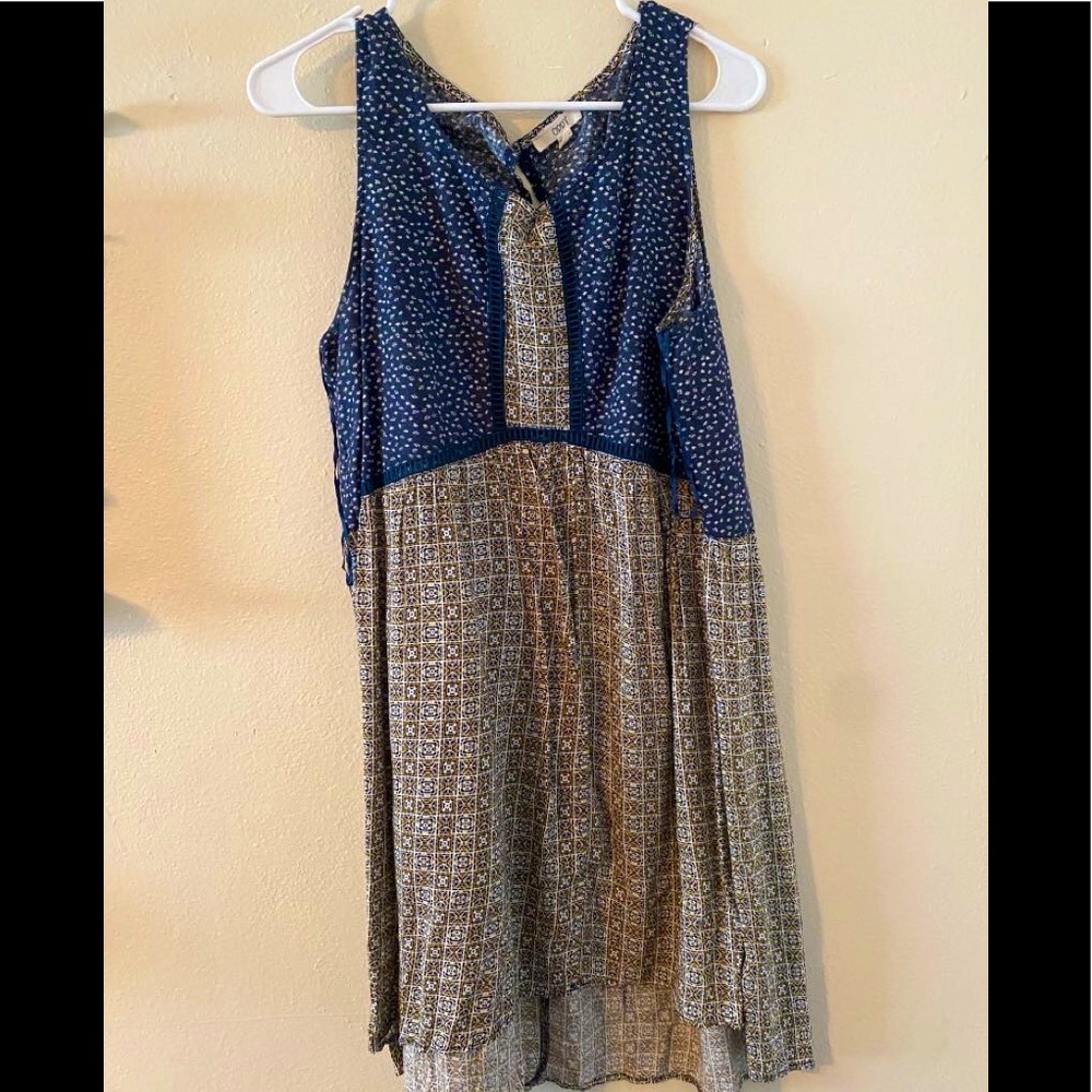 blue and green summer dress